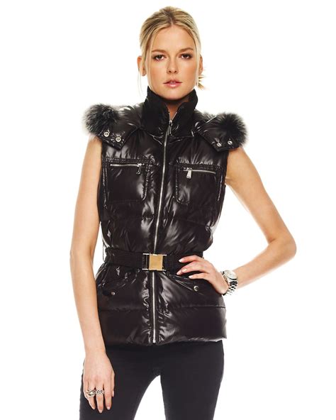 michael kors women vest|michael kors hooded puffer vest.